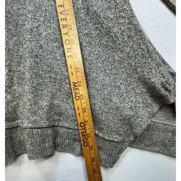Soft Surroundings Womens Knitted Tunic Sweater Size M Gray Asymmetrical Hem Slit - Picture 7 of 13
